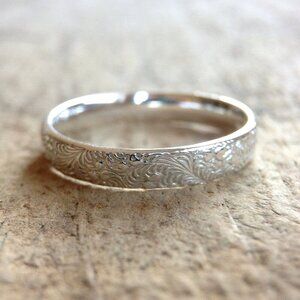925 Sterling Silver Paisley Ring Handmade - Size 8